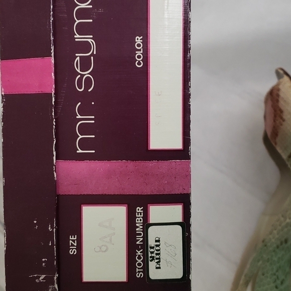 STUART Weitzman For Mr Seymour Snake Skin Peeptoe Heels 8.5 Multicolor in Box EU - Picture 14 of 16